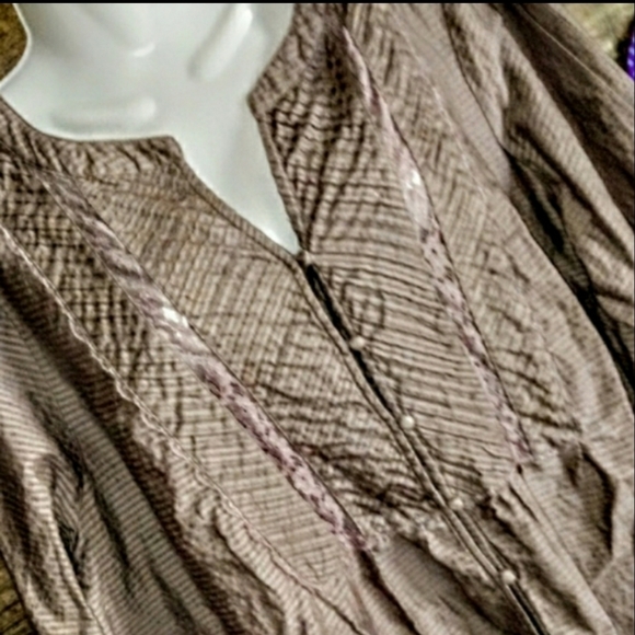 Avenue Top Size 3X Tunic Stripe Lace NWOT - Picture 5 of 11